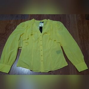 Bebe layered button down blouse